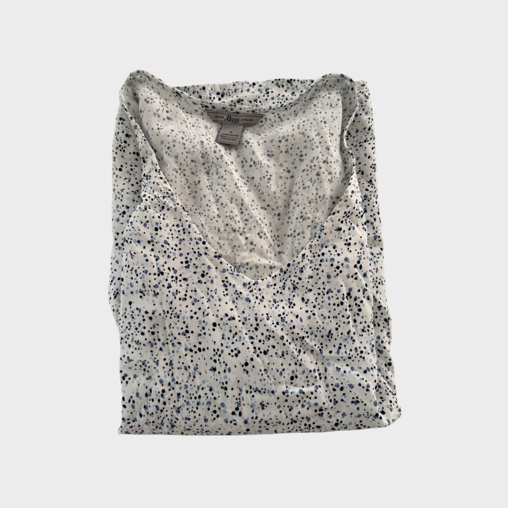 Bass Womens Small V Neck Rayon Top 3/4 Sleeves - Picture 7 of 8